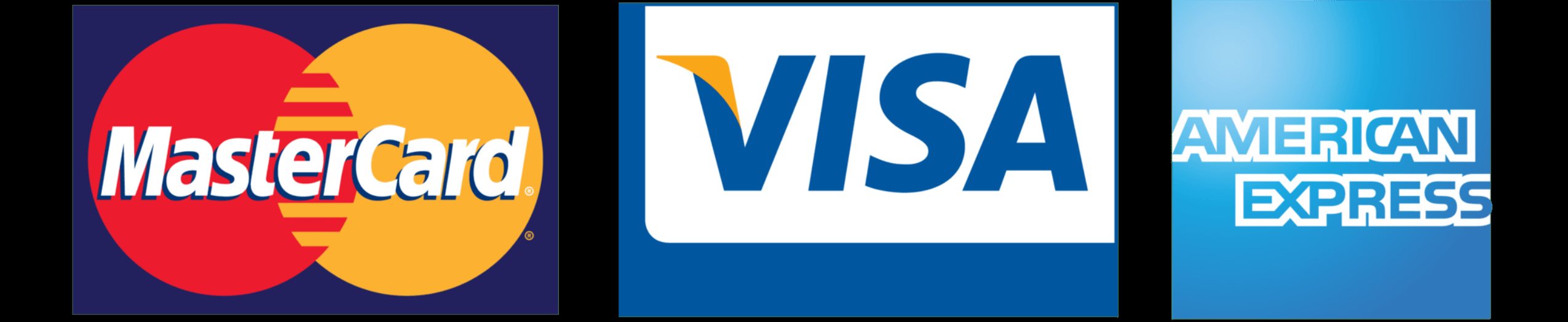 Visa, Mastercard, American Express